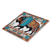 Buffalo Southwest Südwest Brown Türkis Fliese (Seite)