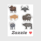 Buffalo Stickers Aufkleber (Blatt)