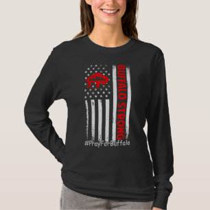 Buffalo Strong Gebet für Buffalo American Flag T-Shirt