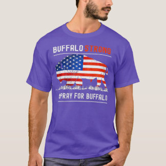 Buffalo Strong Pray For Buffalo American flag (2) T-Shirt
