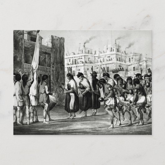 Buffalo Tanz in Pueblo de Zuni Postkarte (Vorderseite)