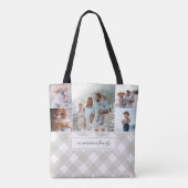 Buffalo tartan modern natürlich 5 Foto Weihnachten Tasche (Rückseite)