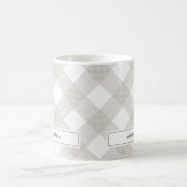 Buffalo tartan Modernes natürliches Beige personal Kaffeetasse (Mittel)
