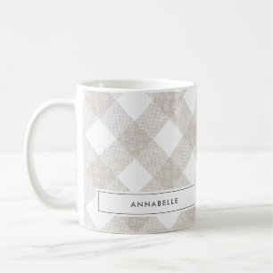 Buffalo tartan Modernes natürliches Beige personal Kaffeetasse