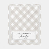 Buffalo tartan Modernes natürliches Weihnachtsgesc Fleecedecke (Vorderseite)