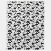 Buffalo Tepee Bear Deer Arrows Fox und Tomahawks Fleecedecke (Vorderseite)
