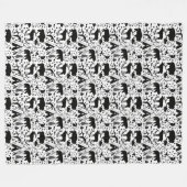 Buffalo Tepee Bear Deer Arrows Fox und Tomahawks Fleecedecke (Vorderseite (Horizontal))