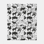 Buffalo, Tepee, Bogen und Pfeile, Federn Schläge Fleecedecke (Vorderseite)