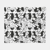 Buffalo, Tepee, Bogen und Pfeile, Federn Schläge Fleecedecke (Vorderseite (Horizontal))