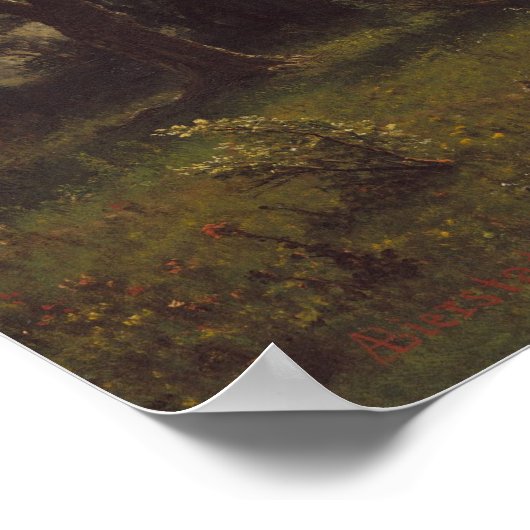 Buffalo Trail - Albert Bierstadt Kunstgewerbe Poster (Ecke)