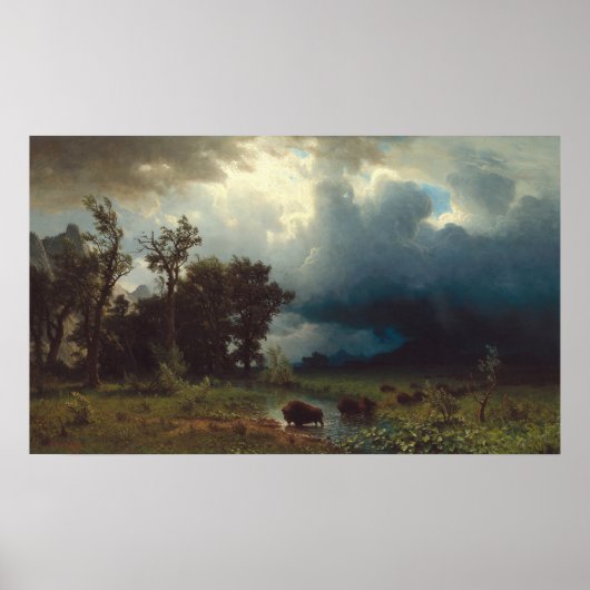 Buffalo Trail - Albert Bierstadt Kunstgewerbe Poster (Vorne)
