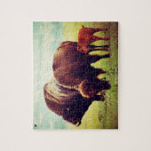 Buffalo und Calves Puzzle (Vertikal)