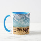 Buffalo Unterhalb des Grand Teton Mountains Tasse (Links)