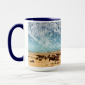 Buffalo Unterhalb des Grand Teton Mountains Tasse (Links)