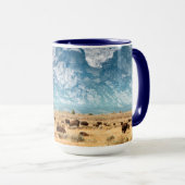 Buffalo Unterhalb des Grand Teton Mountains Tasse (VorderseiteRechts)