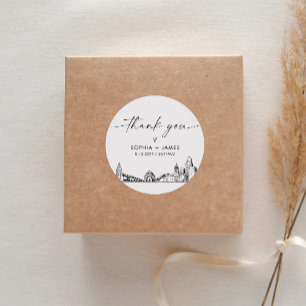 Buffalo Vielen Dank für Ihre Unterstützung 3" (Bla Runder Aufkleber