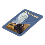 Buffalo von Old Faithful Vintage Travel Poster Magnet (Linke Seite)