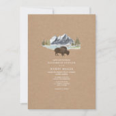 Buffalo Watercolor Einladung (Vorderseite)