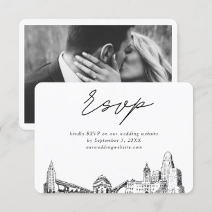 Buffalo Wedding Minimalistisch Sketch UAWG Begleitkarte