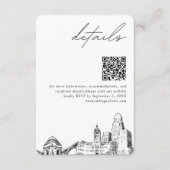 Buffalo Wedding Modern Details QR Code Begleitkarte (Vorderseite)