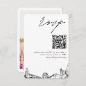 Buffalo Wedding Modern UAWG QR Code Begleitkarte (Vorne/Hinten)