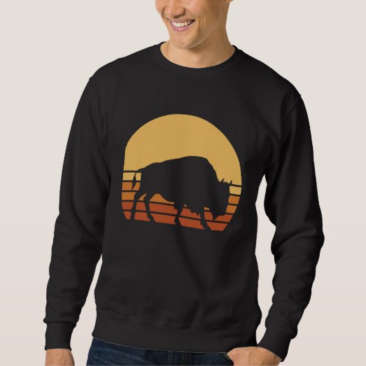Buffalo Whisperer Fluffy Cows Native American Biso Sweatshirt (Vorderseite)