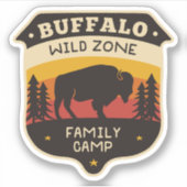 Buffalo Wild Zone Camping | Die Aufkleber (Vorderseite)