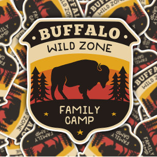 Buffalo Wild Zone Camping   Die Aufkleber