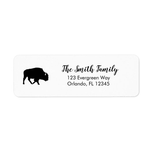 Buffalo Wilderness Winter Address Label (Vorne)