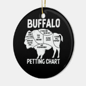 Buffalo Wildlife Petting Chart für Bison Liebhaber Keramik Ornament (Links)