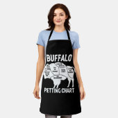 Buffalo Wildlife Petting Chart für Bison Liebhaber Schürze (Getragen)