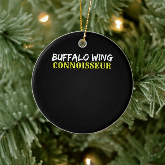 Buffalo Wing besessene Addict-GRILLEN Hühnermaske Keramik Ornament (Baum)
