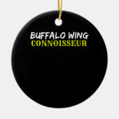 Buffalo Wing besessene Addict-GRILLEN Hühnermaske Keramik Ornament (Vorne)