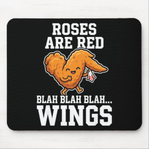 Buffalo Wings Huhn Rosen sind rot Lustiger Tag Flü Mousepad