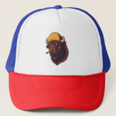 Buffalo with a Helmet Truckerkappe (Vorderseite)