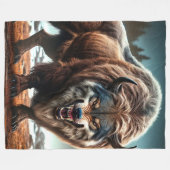 Buffalo Wolf Fleecedecke (Vorderseite (Horizontal))