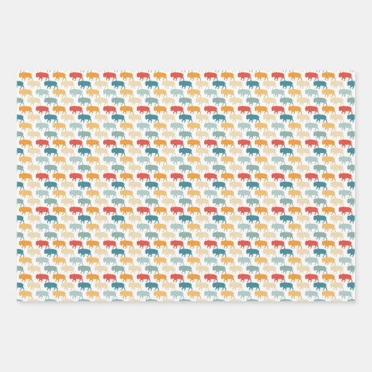 Buffalo Wrapping Paper Flat Sheet Set 3 Geschenkpapier Set (Vorderseite)