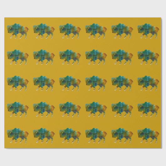 Buffalo Wrapping Paper Geschenkpapier (Flach)