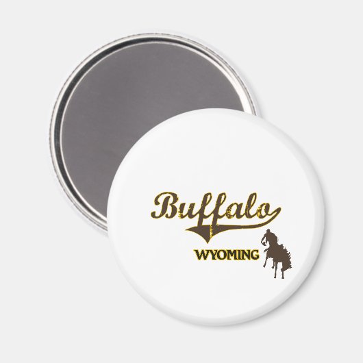 Buffalo Wyoming City Classic Magnet (Vorderseite/Rückseite)