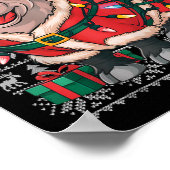 Buffalo Xmas Sweater Style Ugly Santa Buffalo Chri Poster (Ecke)