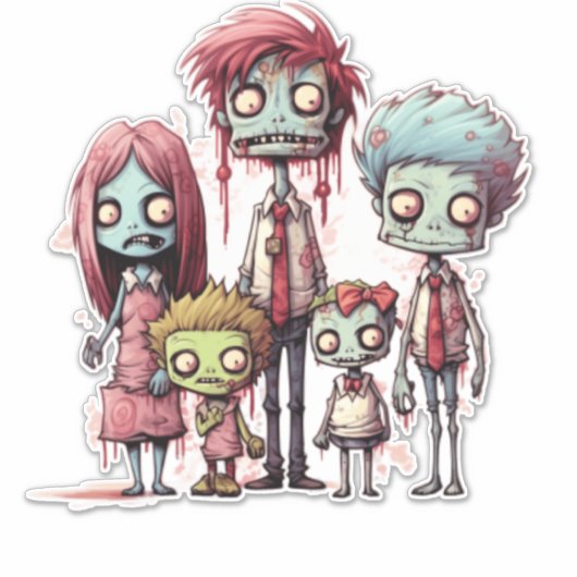 Buffalo Zombie Aufkleber (Vorderseite)