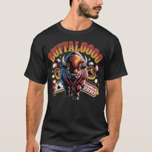 Buffaloooo Casino Slots Grafik – Wild West Glückss T-Shirt