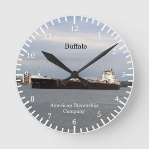 Buffaluhr Runde Wanduhr
