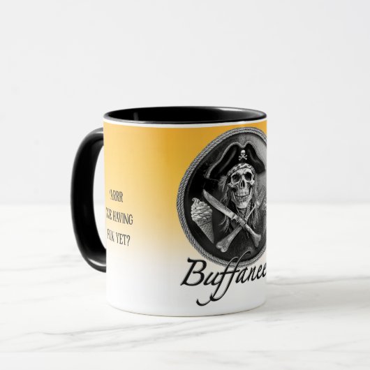 "Buffaneers" für Cruise Buffet Lovers & Pirates Tasse (Vorderseite Links)