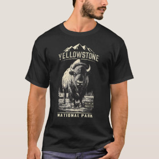 Büffel Amerikanischer Bison Yellowstone National T-Shirt
