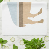 Büffel auf einem schlichten geschirrtuch (Gefaltet)