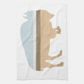 Büffel auf einem schlichten geschirrtuch (Vertikal)