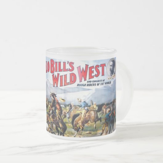 Büffel-Bills wilde WestTasse Mattglastasse (VorderseiteRechts)