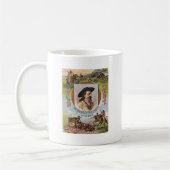 Büffel BillsWild WestVintage Anzeige show-1893 Kaffeetasse (Links)