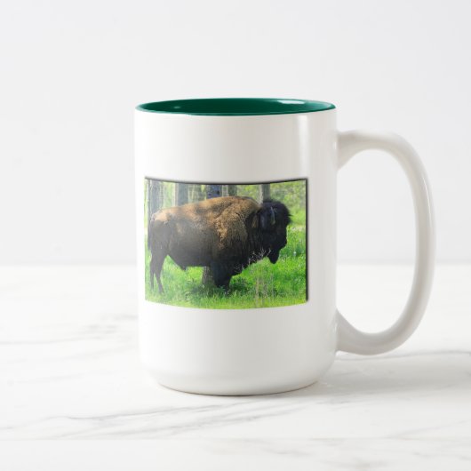 Büffel-/Bison-Tasse Zweifarbige Tasse (Rechts)
